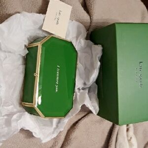 Kate Spade Emerald Green Box Clutch